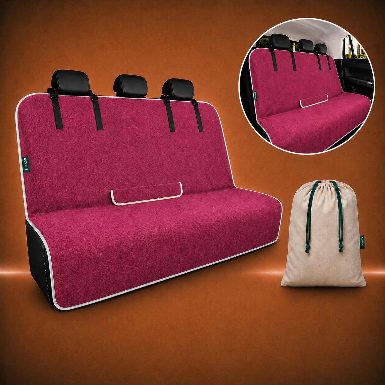 Kovers Rear Bench - Royal Berry